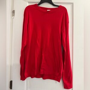 Hanna Andersson Bright Red organic Cotton long sleeve Top size large